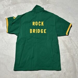 Vintage Powers Rock Bridge Jersey - Size 40 Green Yellow 1970s/80s Baseball